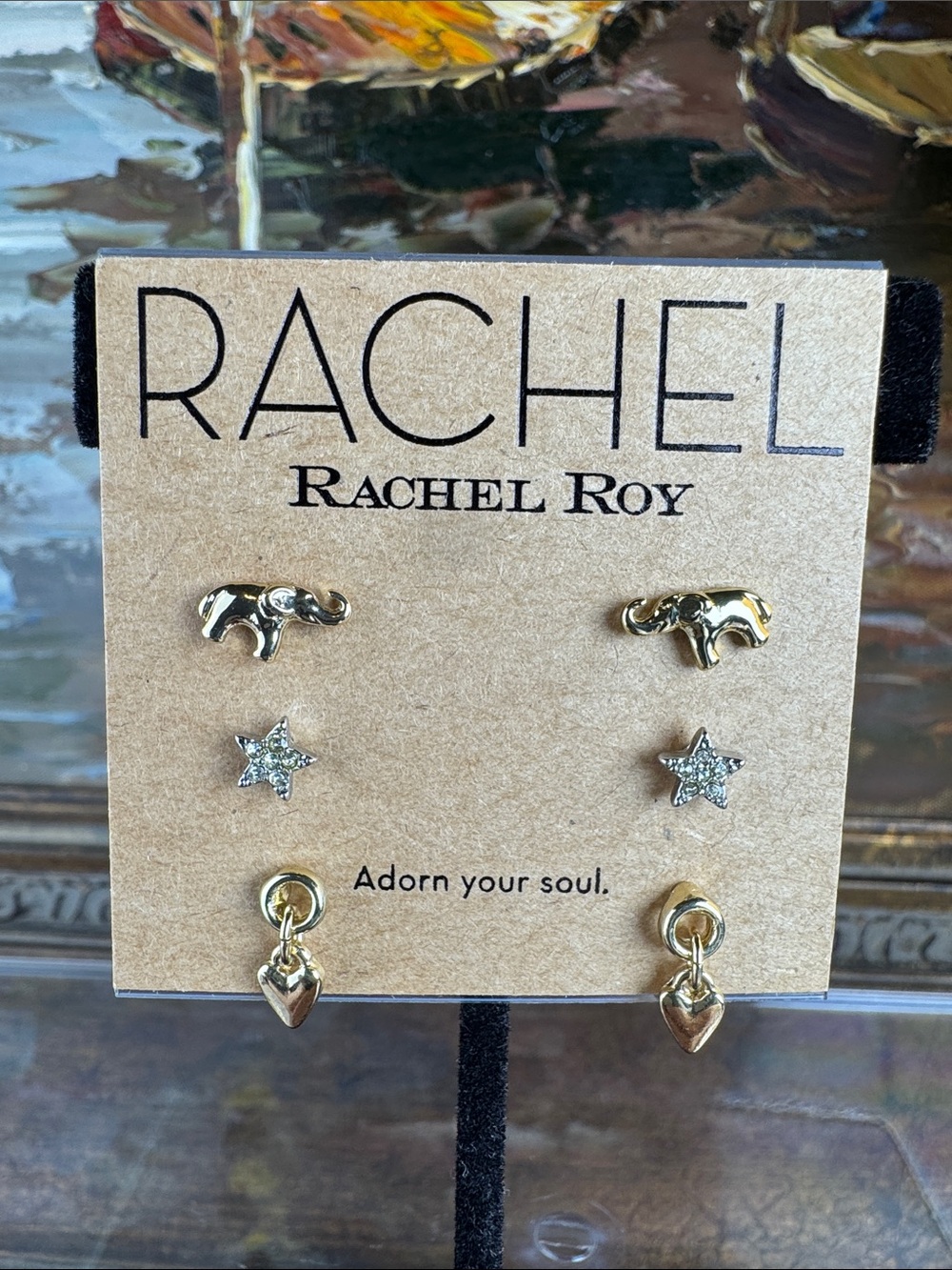 0553-Rachel Roy Gold & Silver Mixed Stud Earring Set‎